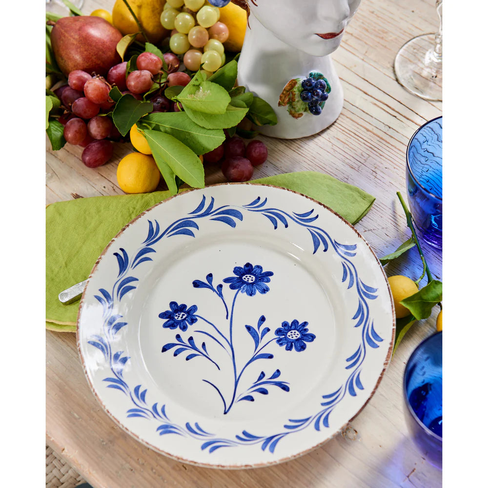 Casa Nuno Dinner Plate, 3 Flowers/Vines, Set of 2