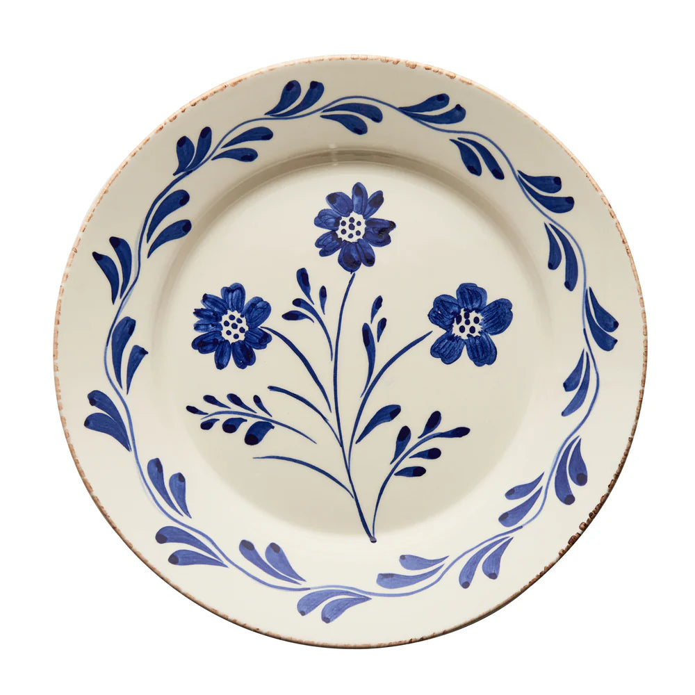 Casa Nuno Dinner Plate, 3 Flowers/Vines, Set of 2