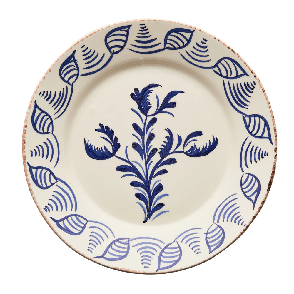 Casa Nuno Dinner Plate, 3 Flowers/Shells, Set of 2
