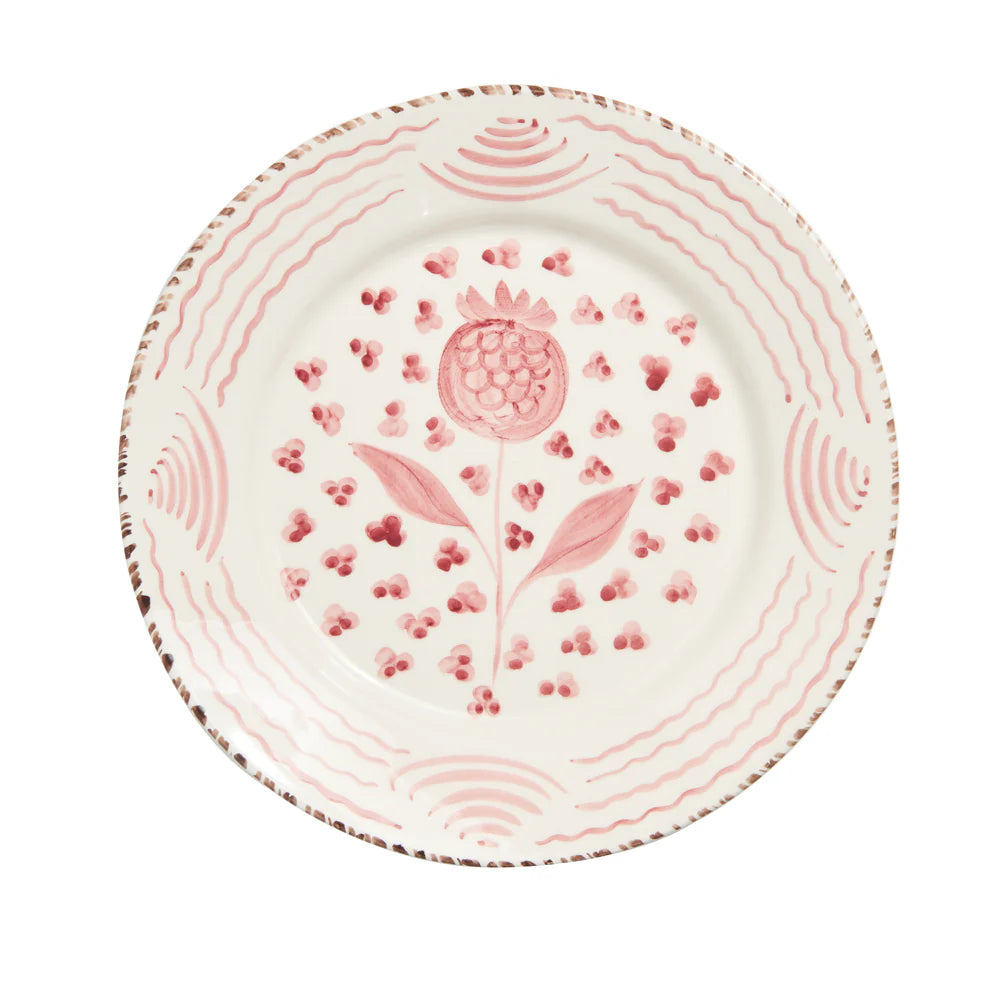 Casa Nuno Dinner Plate, Pomegranate/Waves, Set of 2