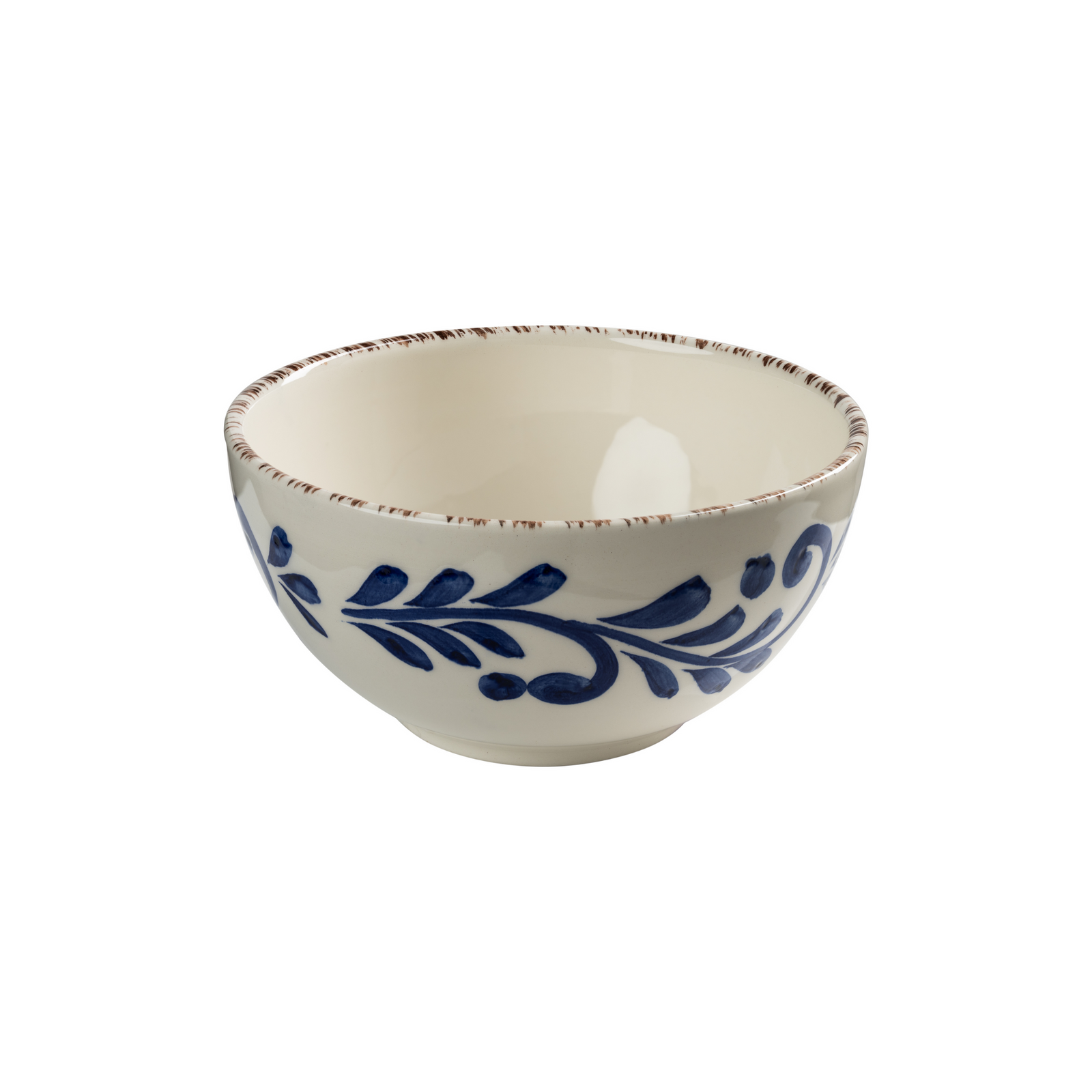 Casa Nuno Soup Bowl, Blue Scroll, Set of 2