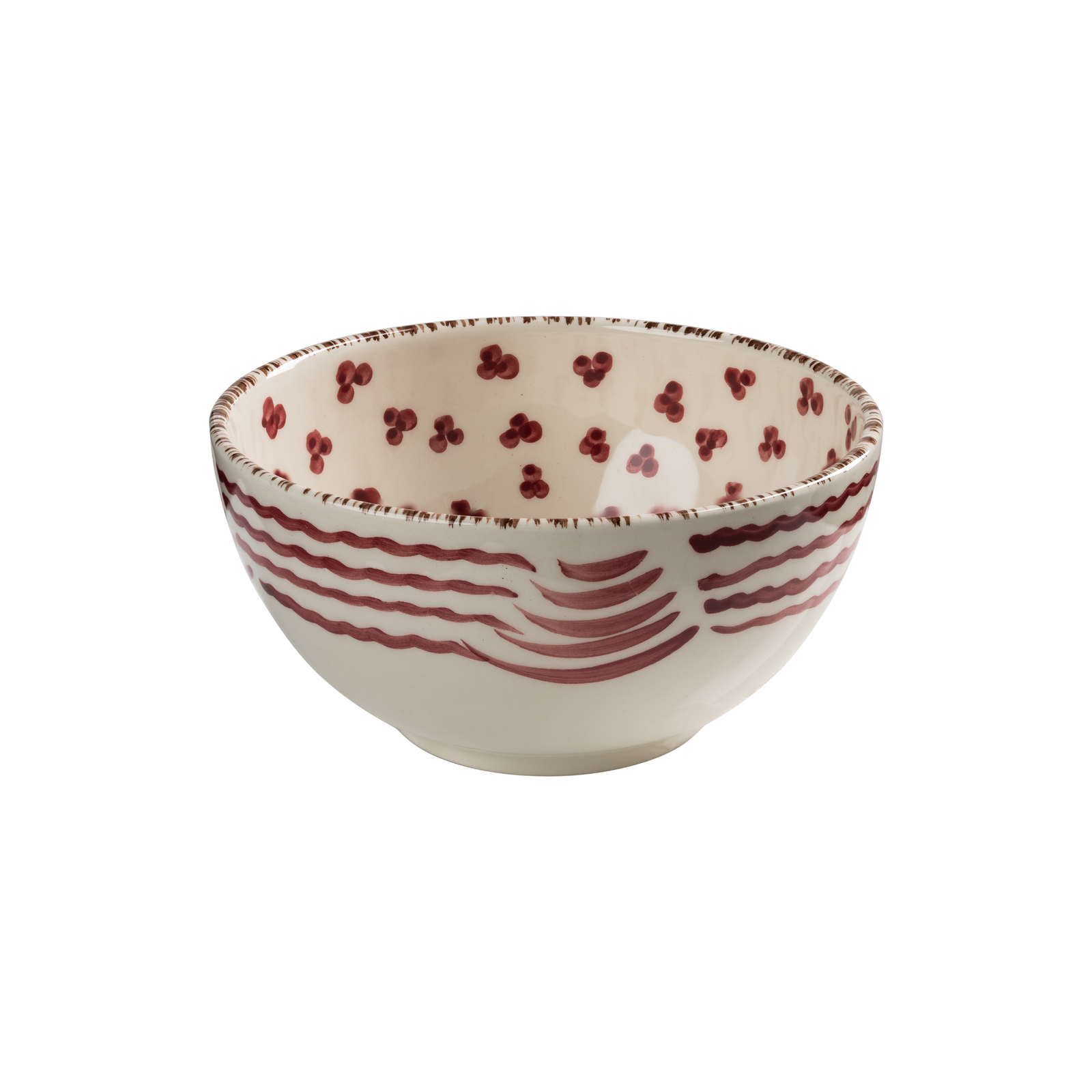 Casa Nuno Bowl, Pink with Pomegranate, Set of 2