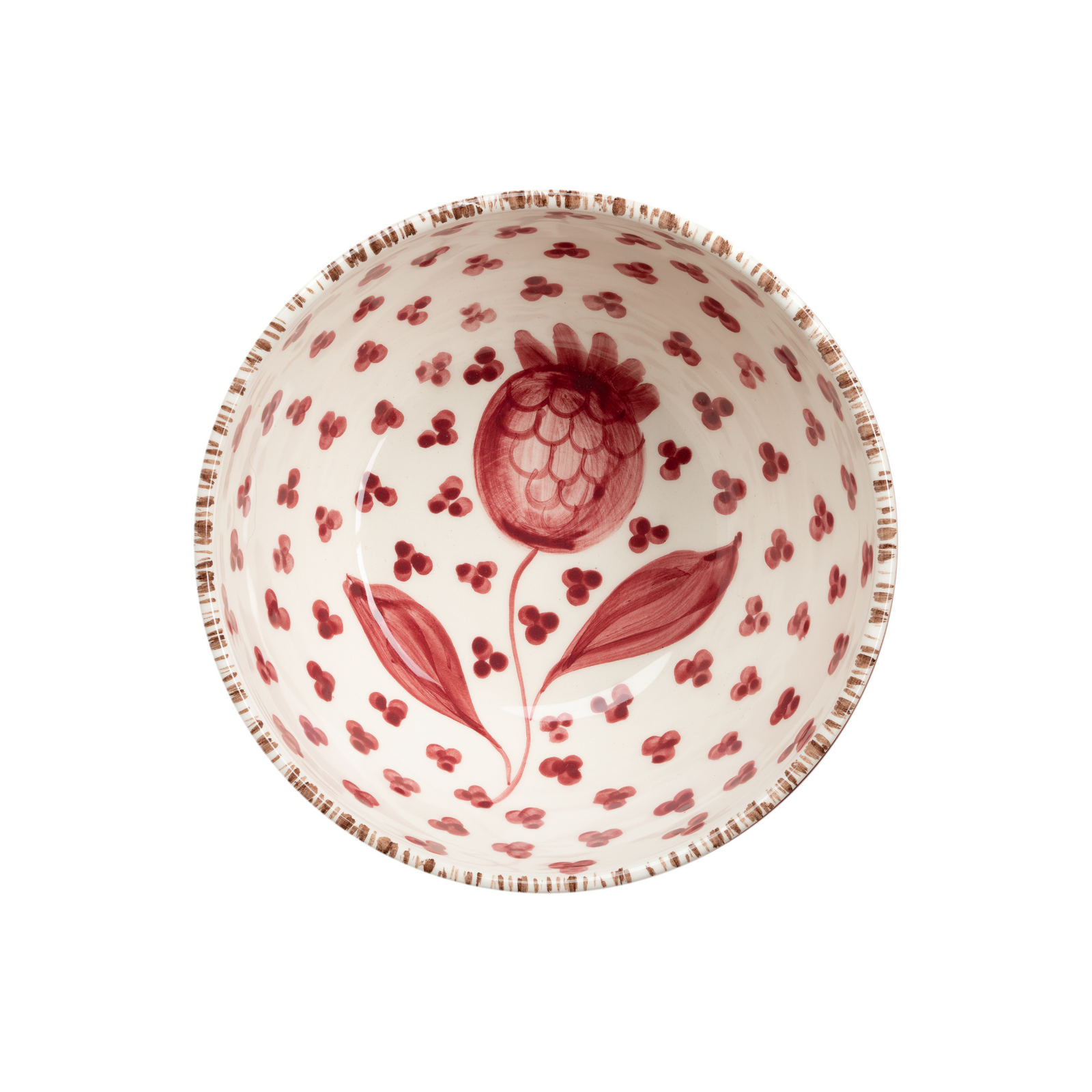 Casa Nuno Bowl, Pink with Pomegranate, Set of 2