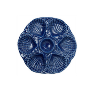 NOLA Oyster Plate, Cobalt, Set of 2