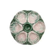 NOLA Oyster Plate, Pink & Green, Set of 2