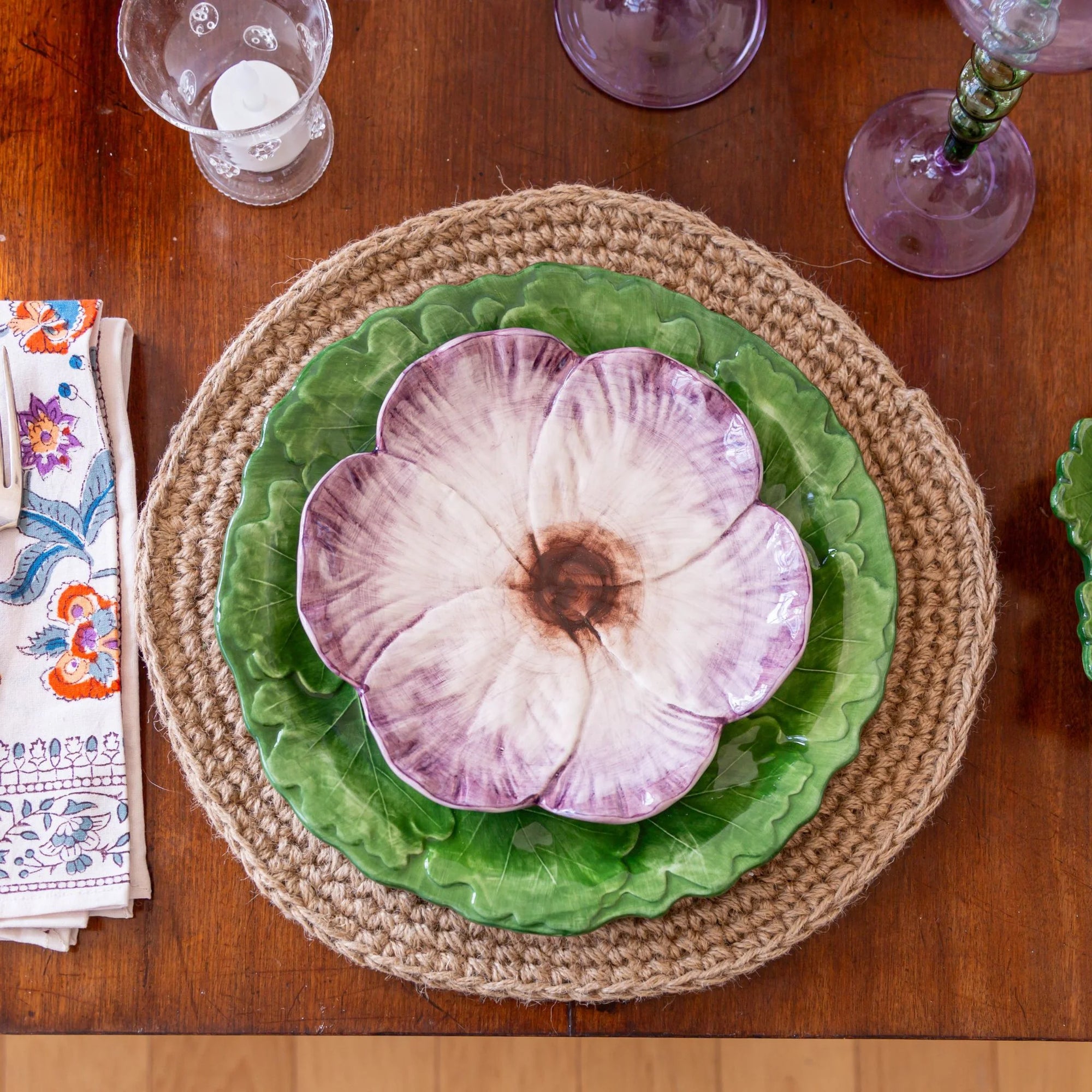 Cotswolds Jute Placemat, With Natural Round