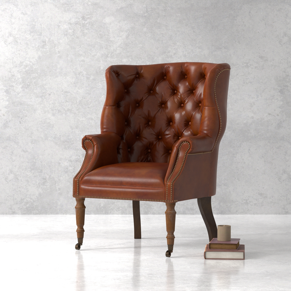 Welsh Leather Chair - Vintage Havana