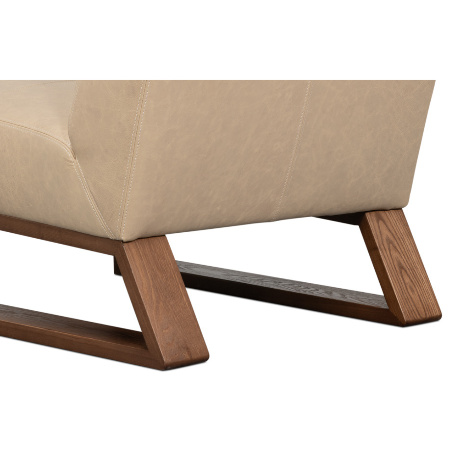 Wylam Leather Chair Cappucino White