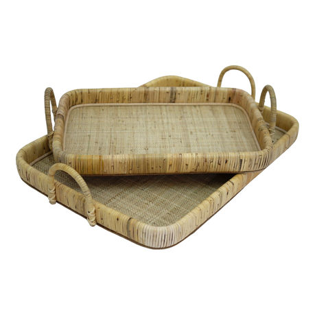 Rattan Set Of Trays