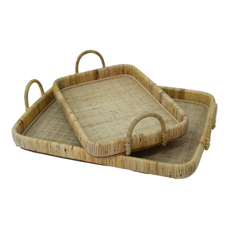 Rattan Set Of Trays