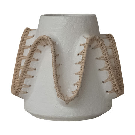Wave Terracotta Vase Low