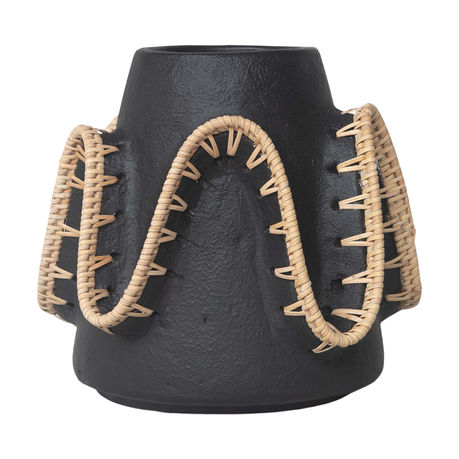 Wave Terracotta Vase Low