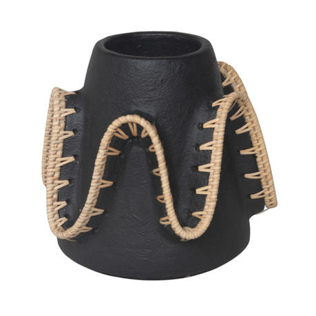 Wave Terracotta Vase Low
