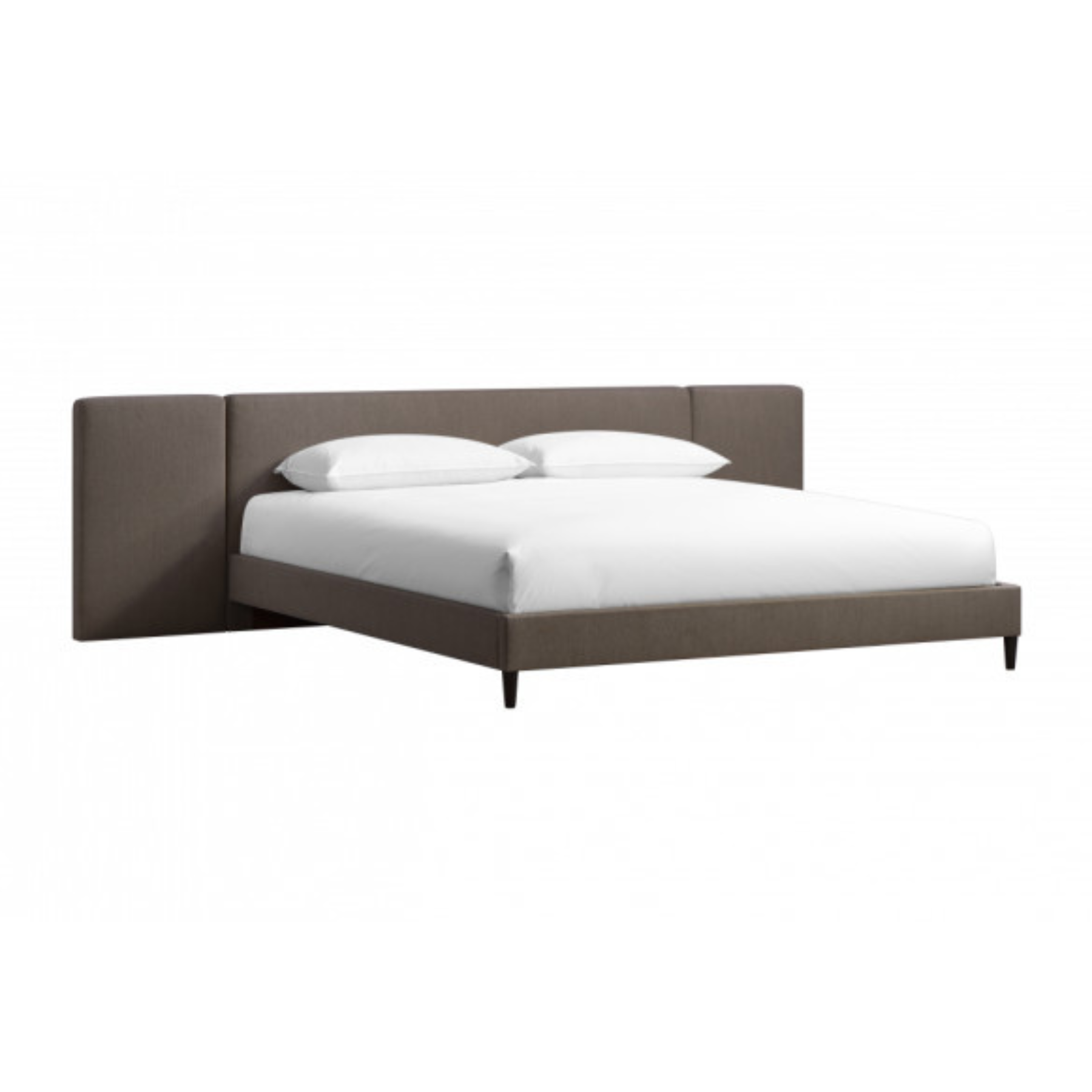 Zest Espresso King Upholstered Bed W/Wings