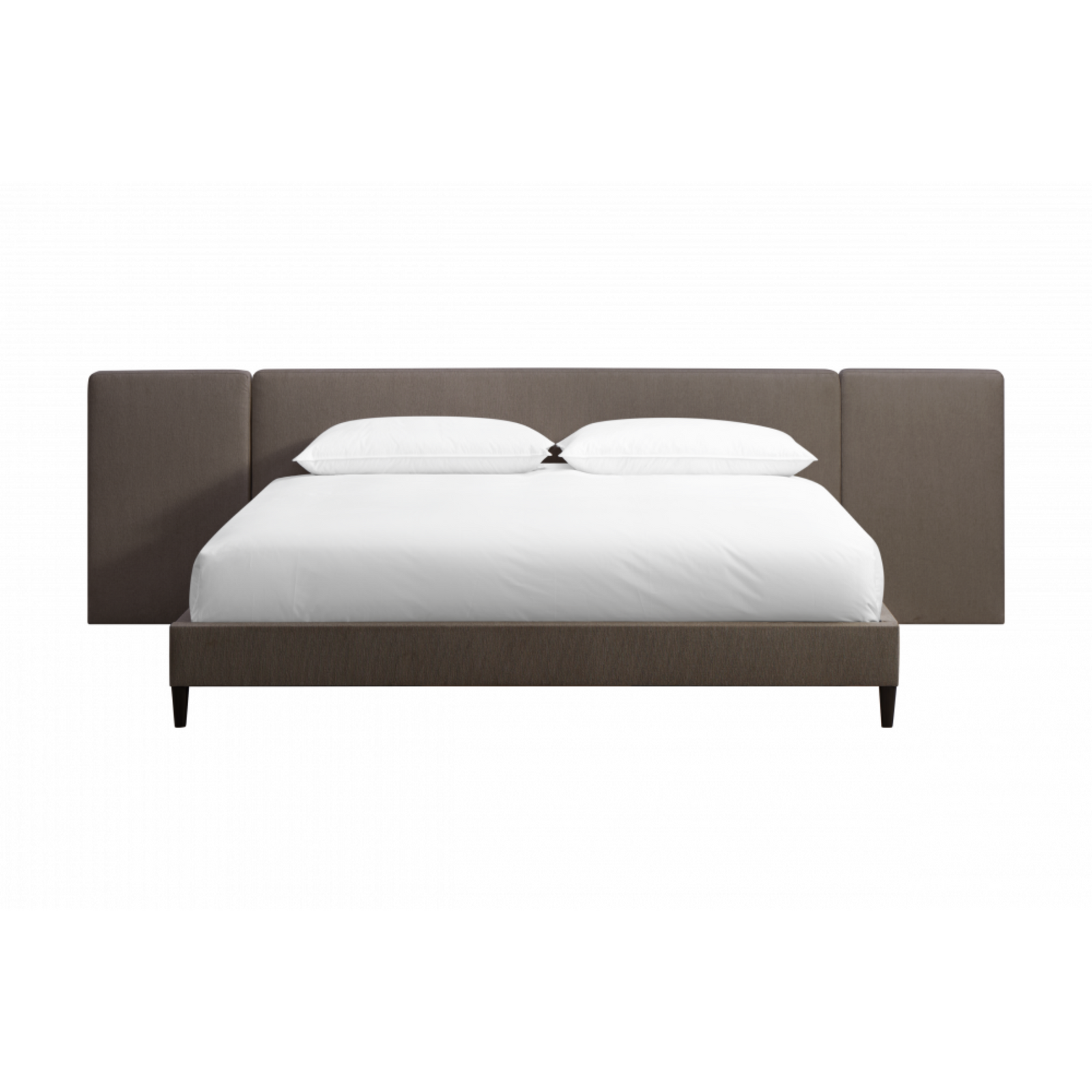 Zest Espresso King Upholstered Bed W/Wings