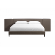 Zest Espresso King Upholstered Bed W/Wings