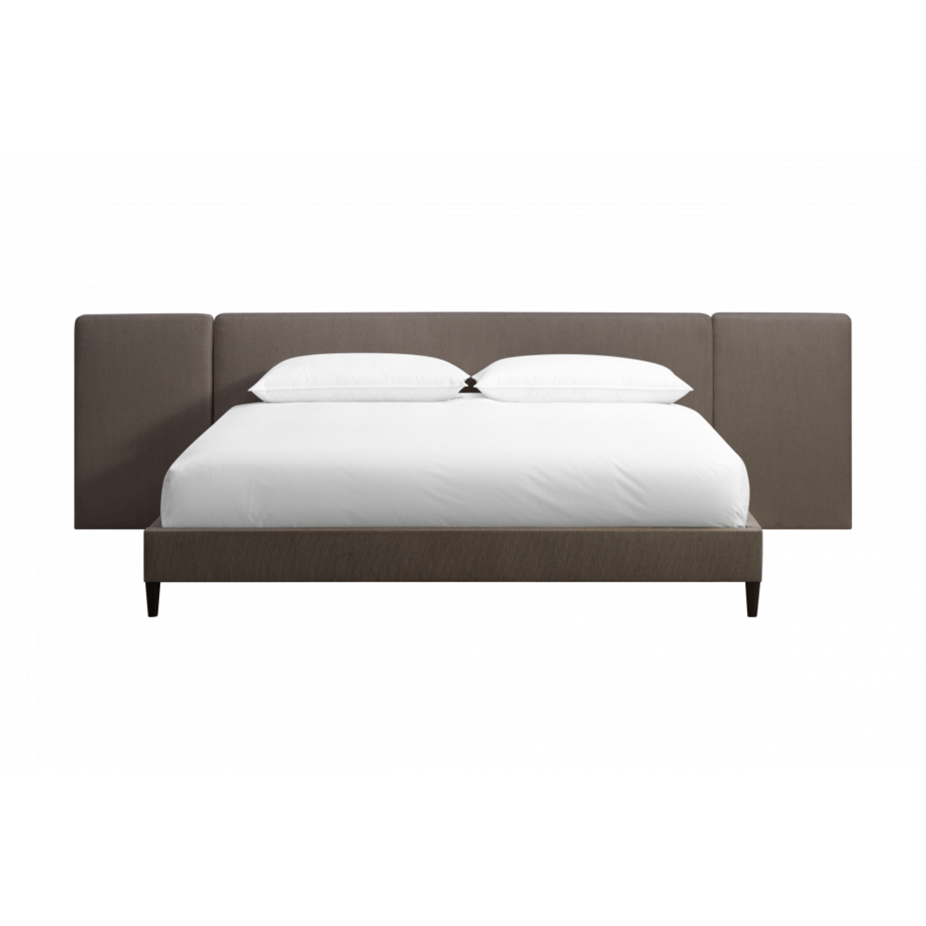 Zest Espresso King Upholstered Bed W/Wings