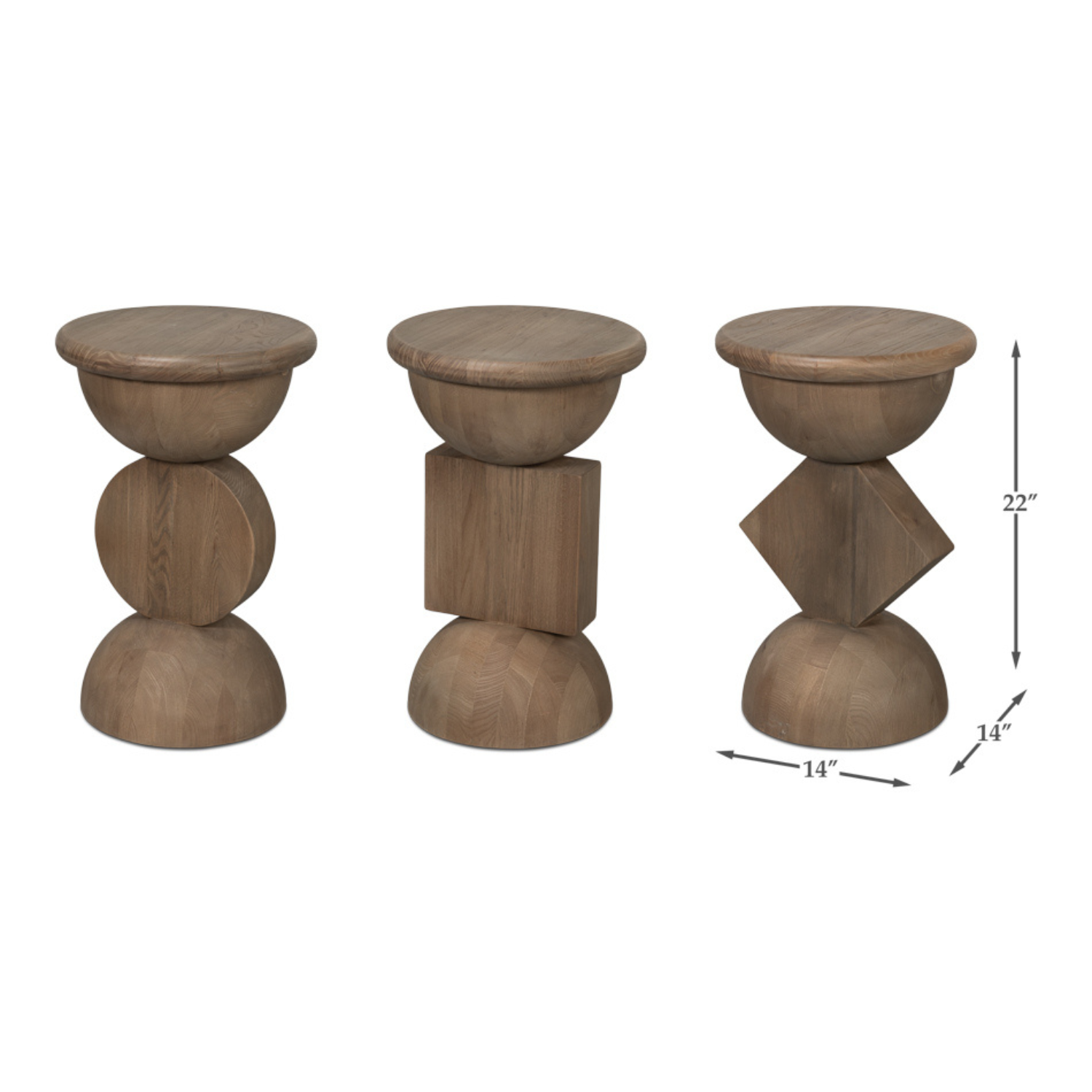 Romeo Side Tables, Set Of 3, Natural
