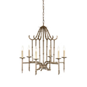 Bamboo Chandelier - Silver