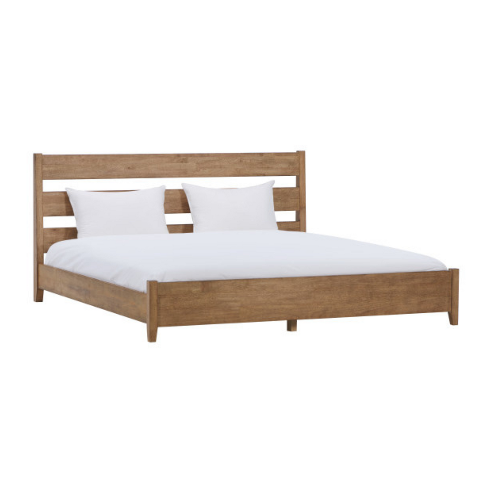 Zest Queen Solid Wood Platform Bed in Natural Oak