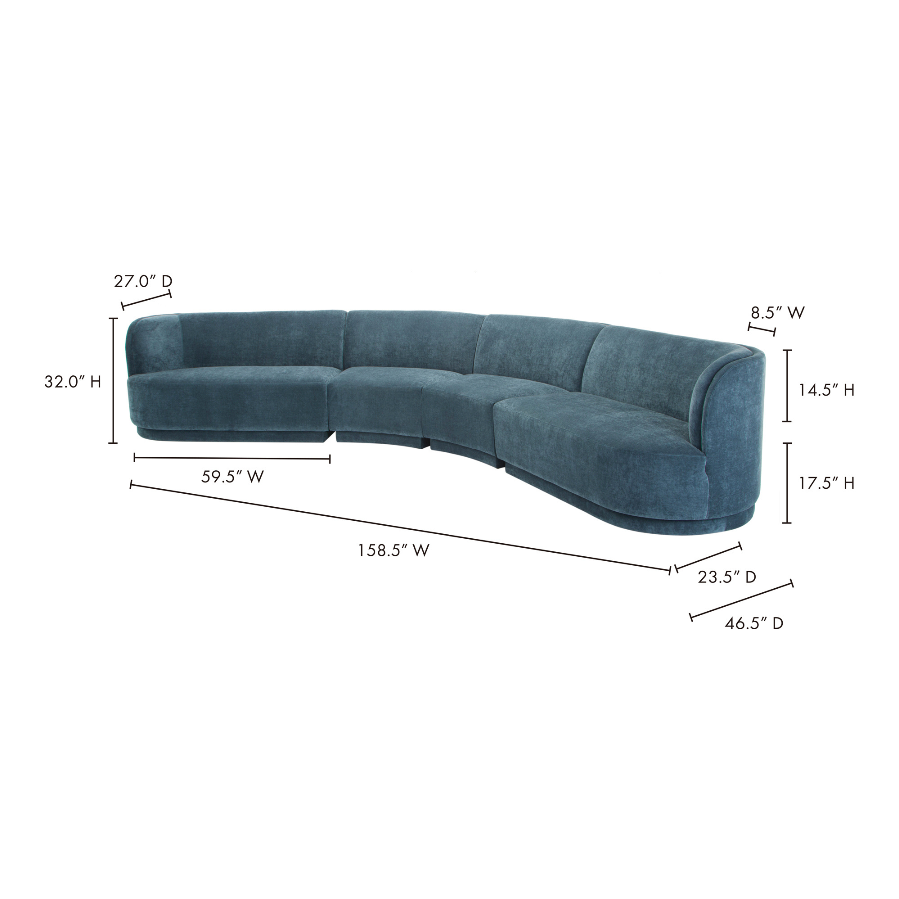 Yoon Obscura Modular Sectional Chaise Left