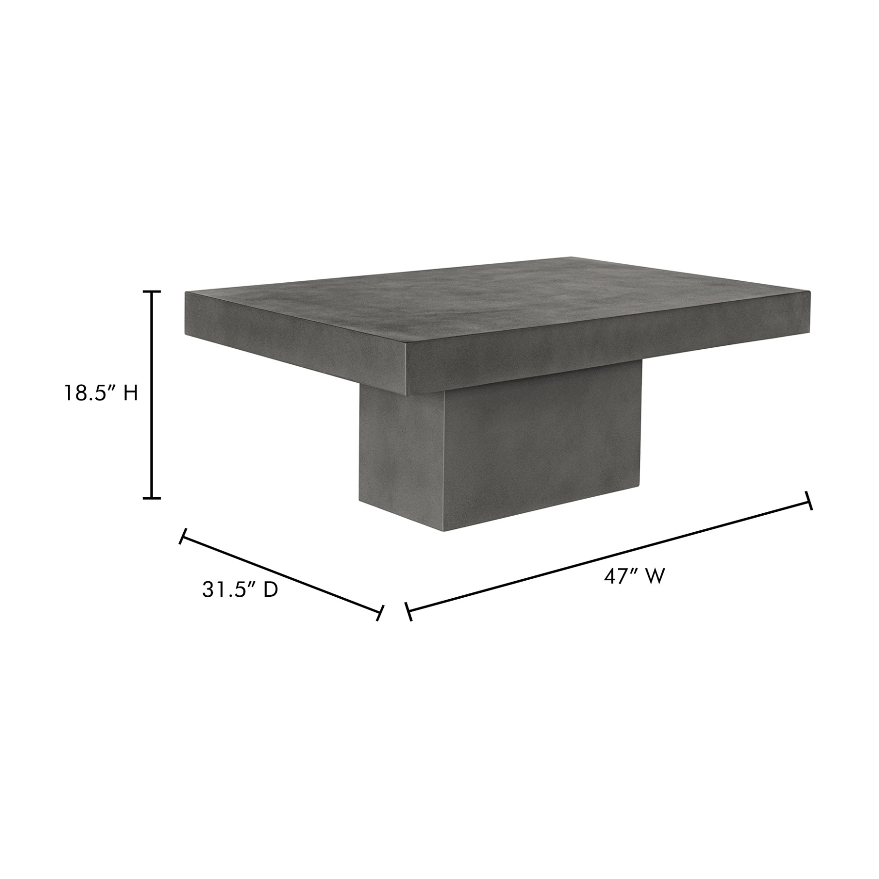 Zara Outdoor Coffee Table Dark Grey