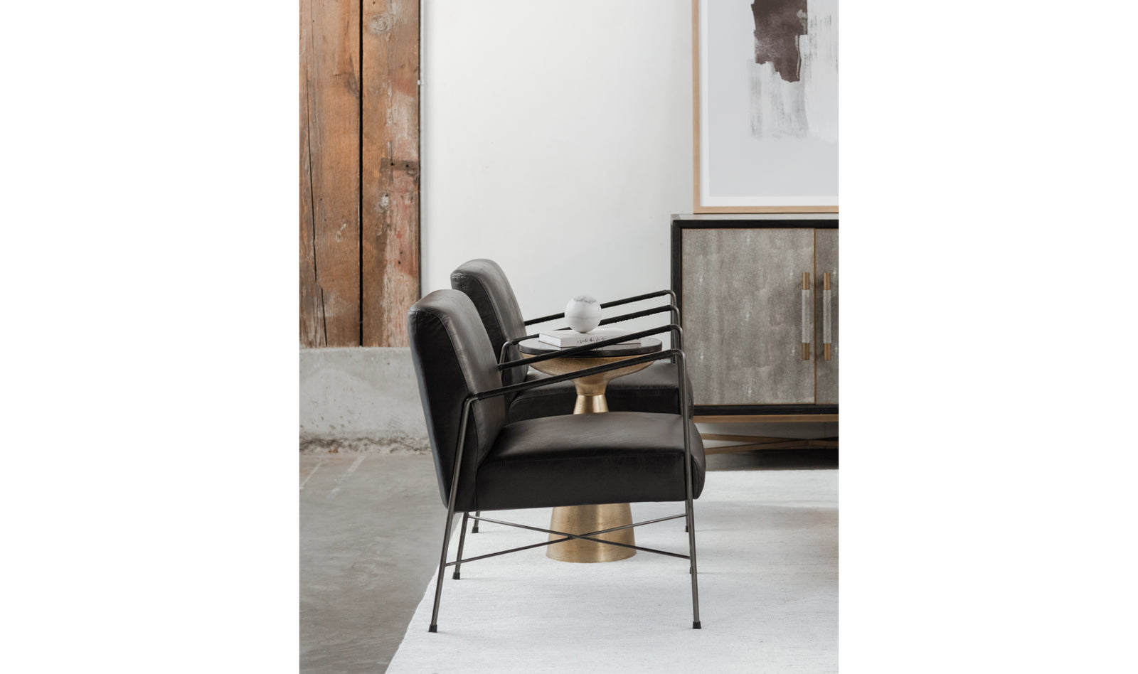 Grove Leather Armchair - Black