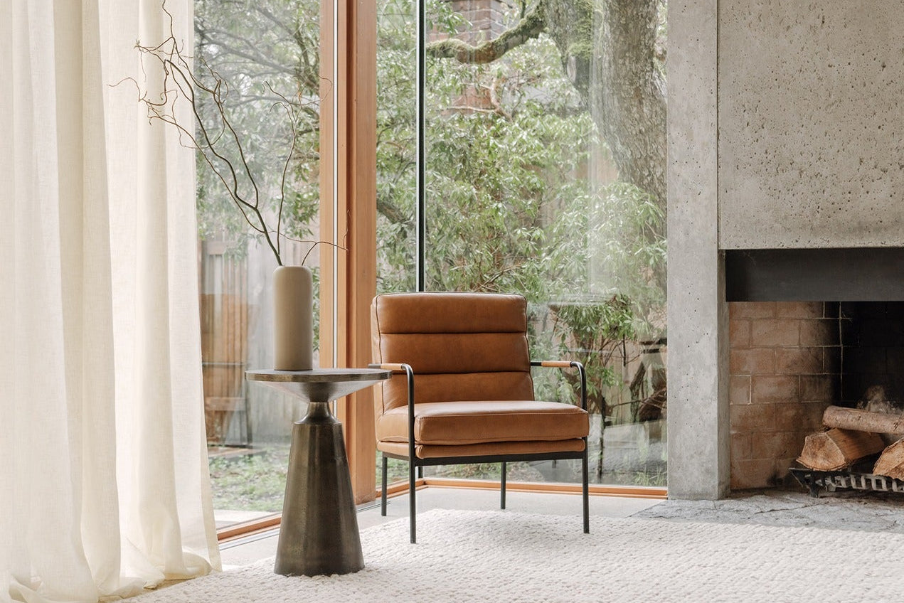 Melina Armchair Chestnut Brown