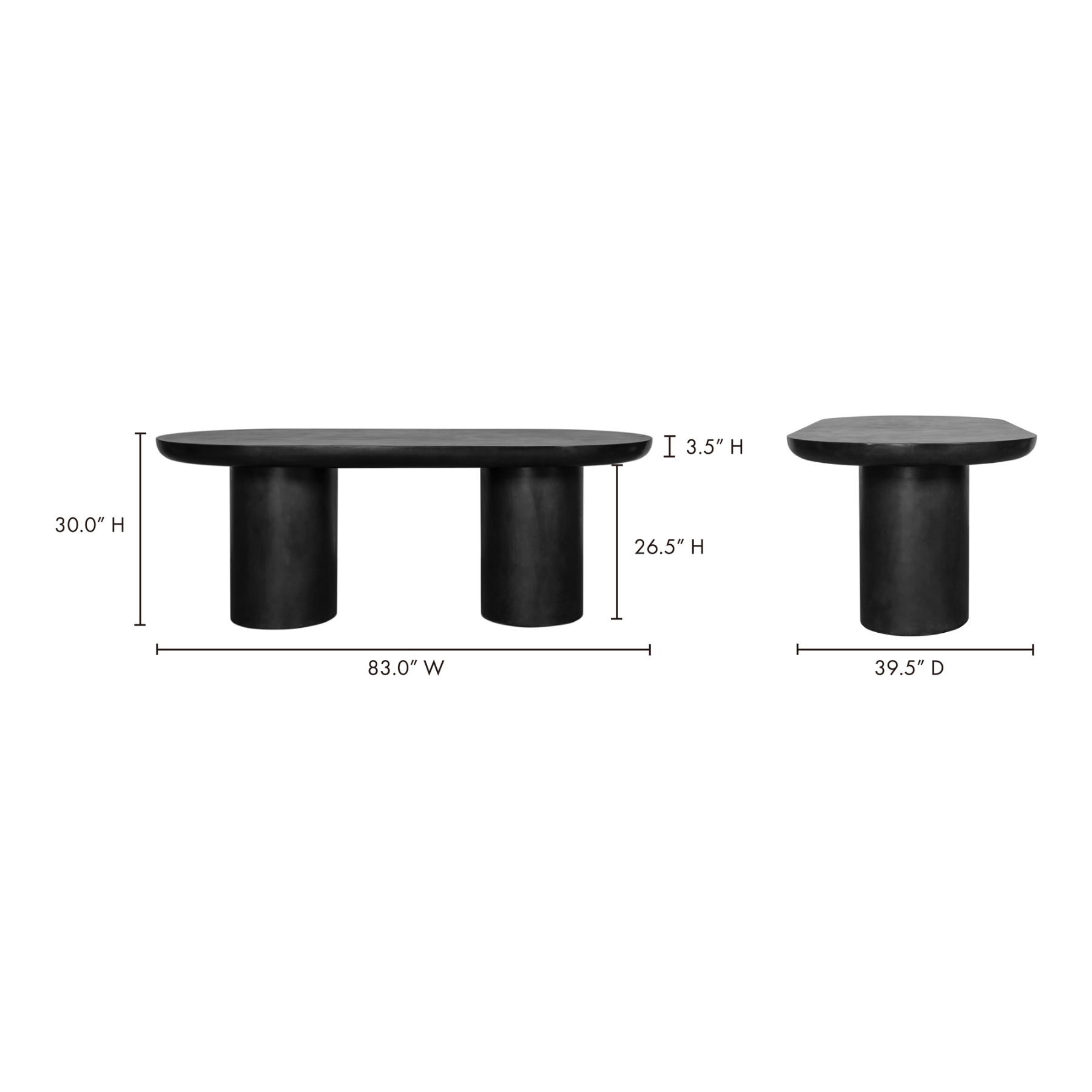 Zephyr Dining Table Black