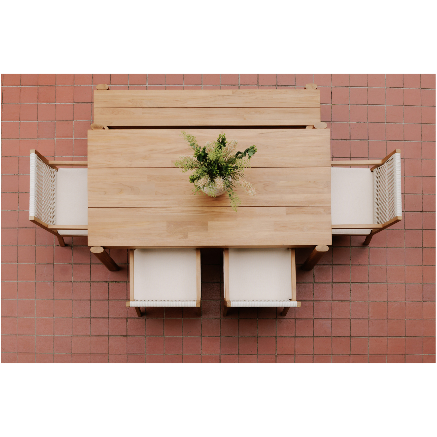 Rhythm Outdoor Dining Bench Natural