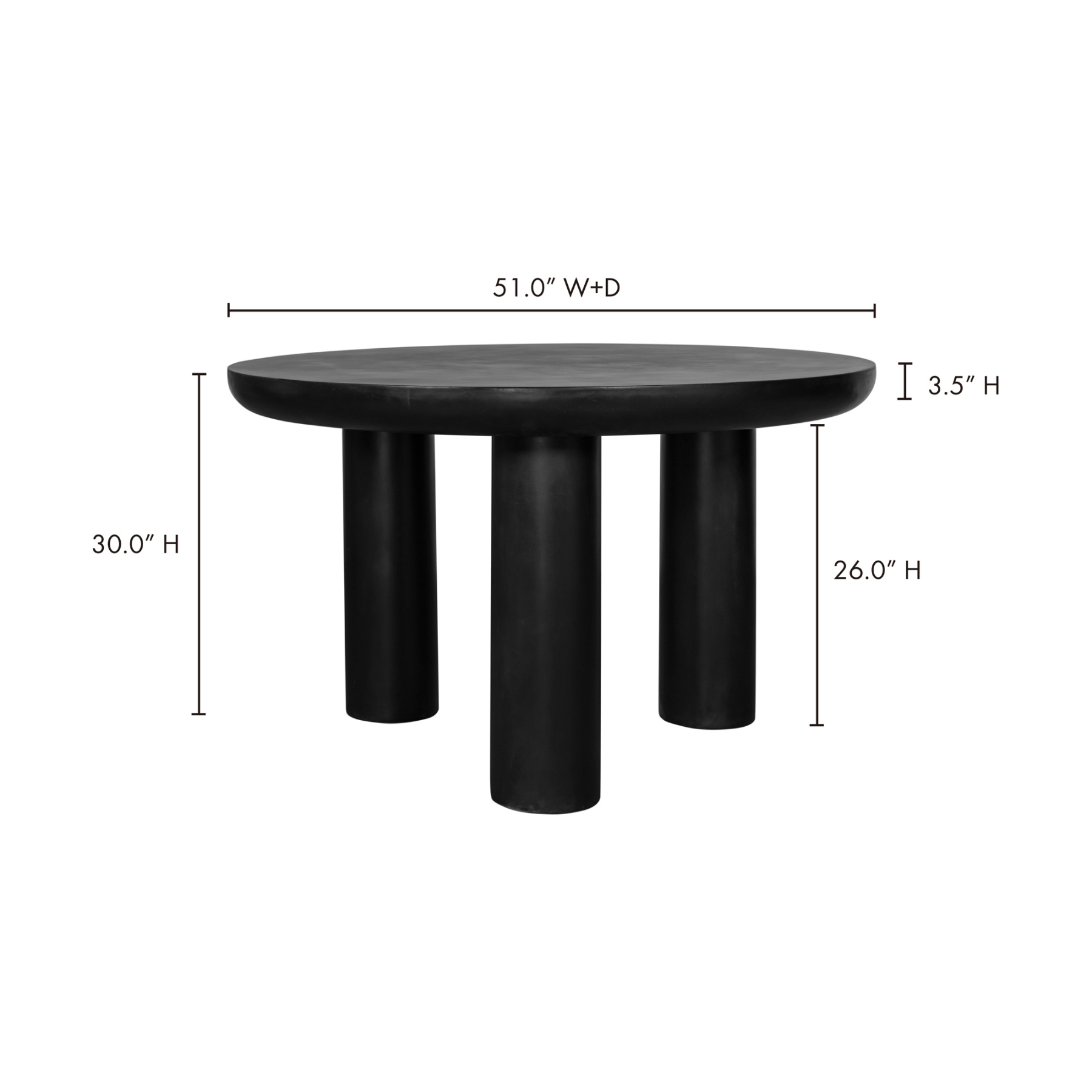 Zephyr Dining Table Black