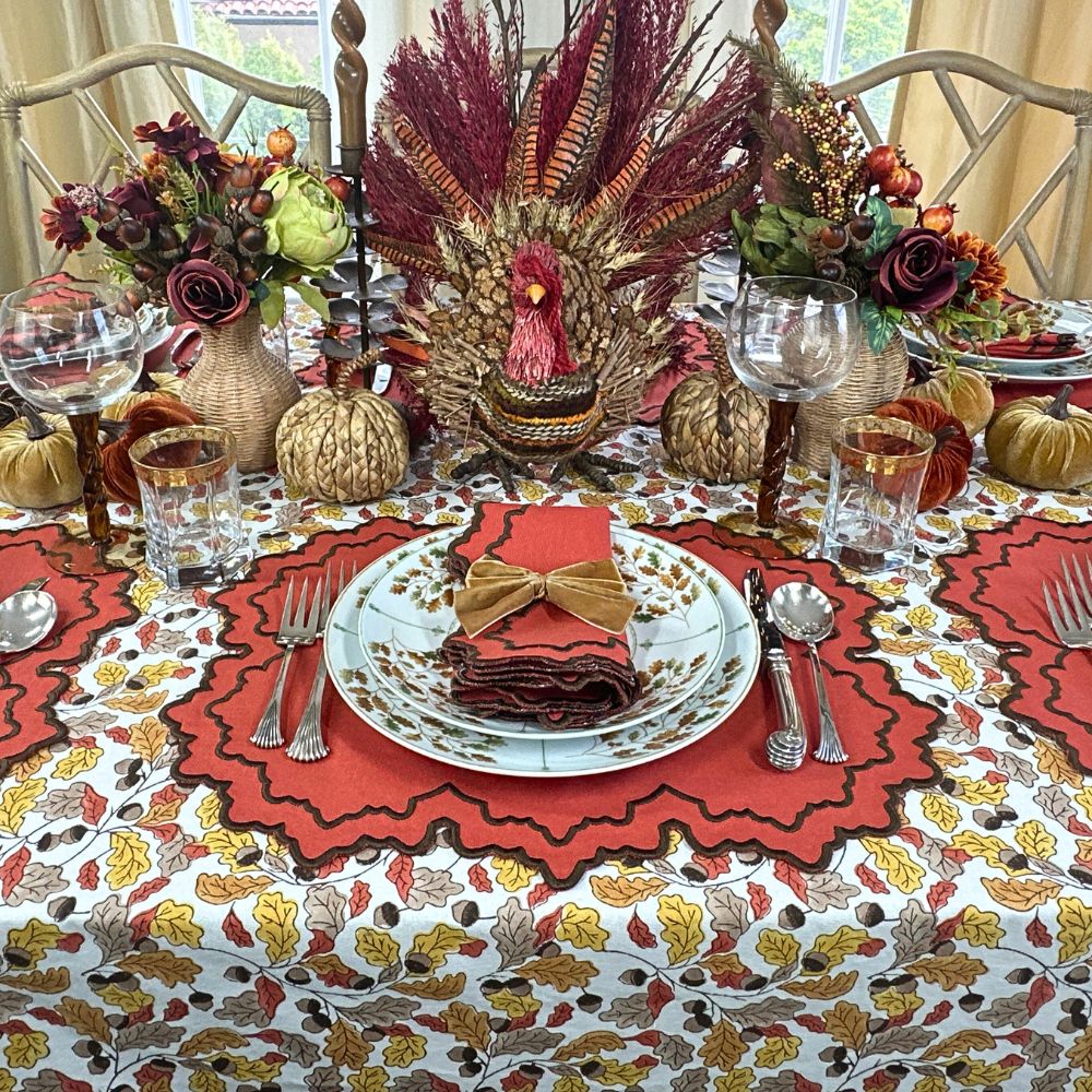 Whitley Placemat - Pumpkin and Cocoa (Set of 4)