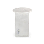 Joice Accent Marble Table - White