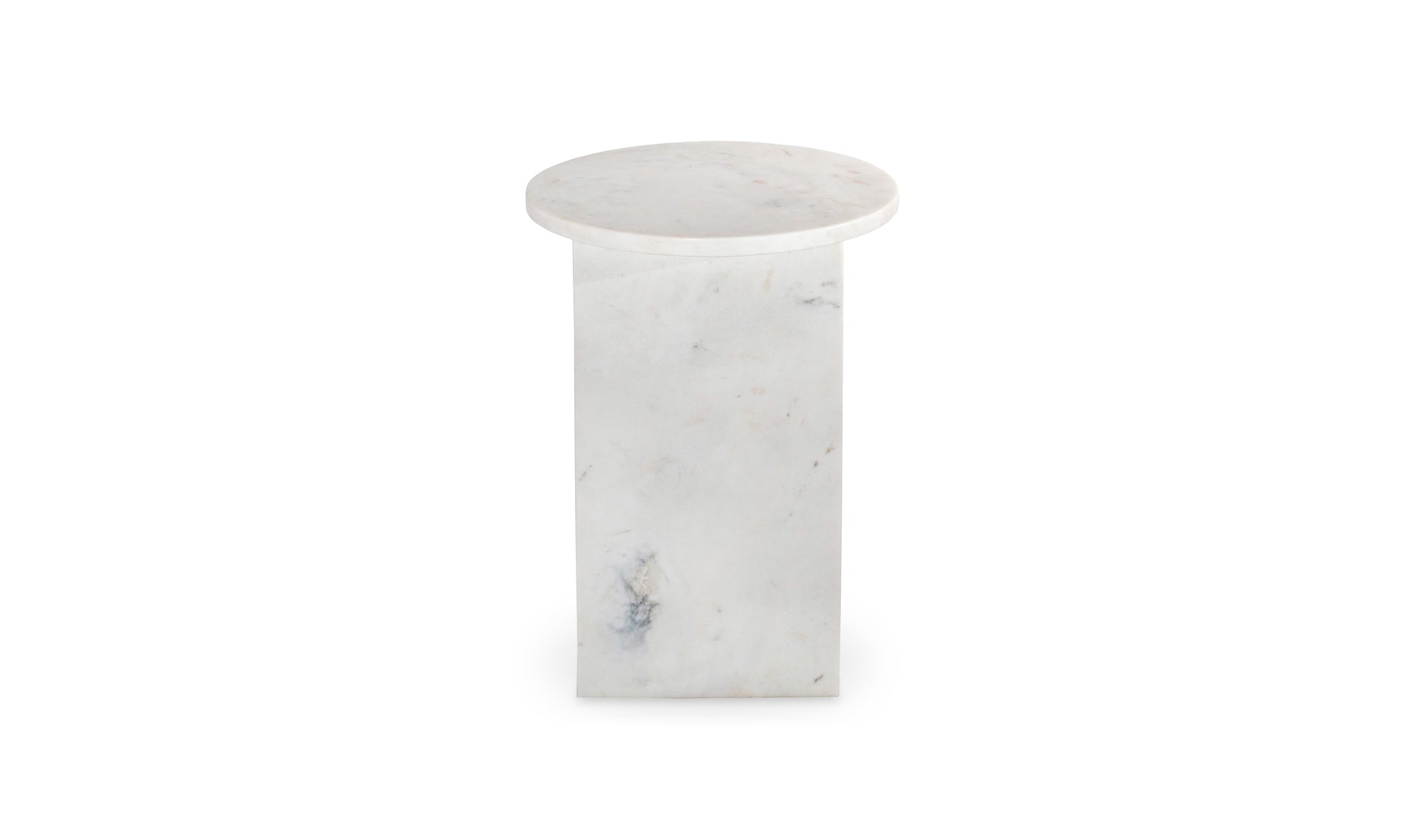 Joice Accent Marble Table - White