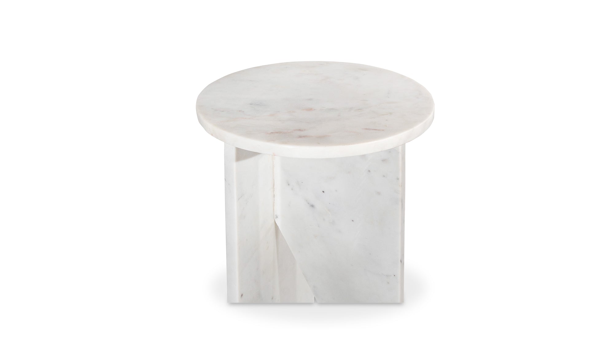 Joice Accent Marble Table - White