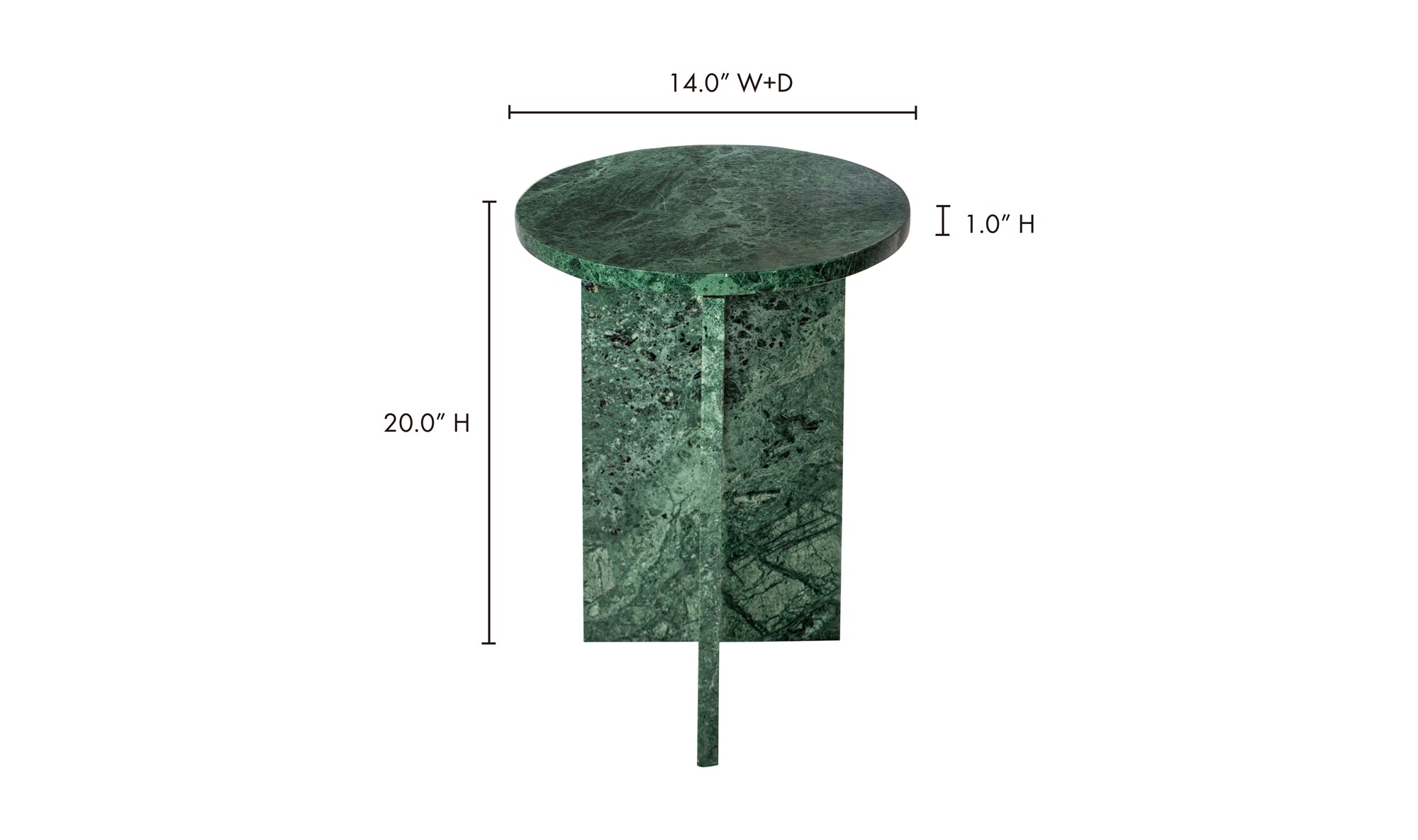 Joice Accent Marble Table - Green