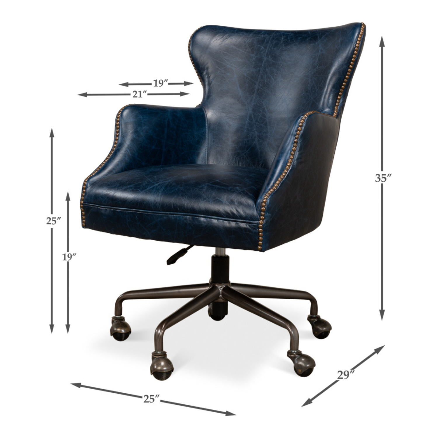 Andrew Jackson Desk Chair  Chateau Blue