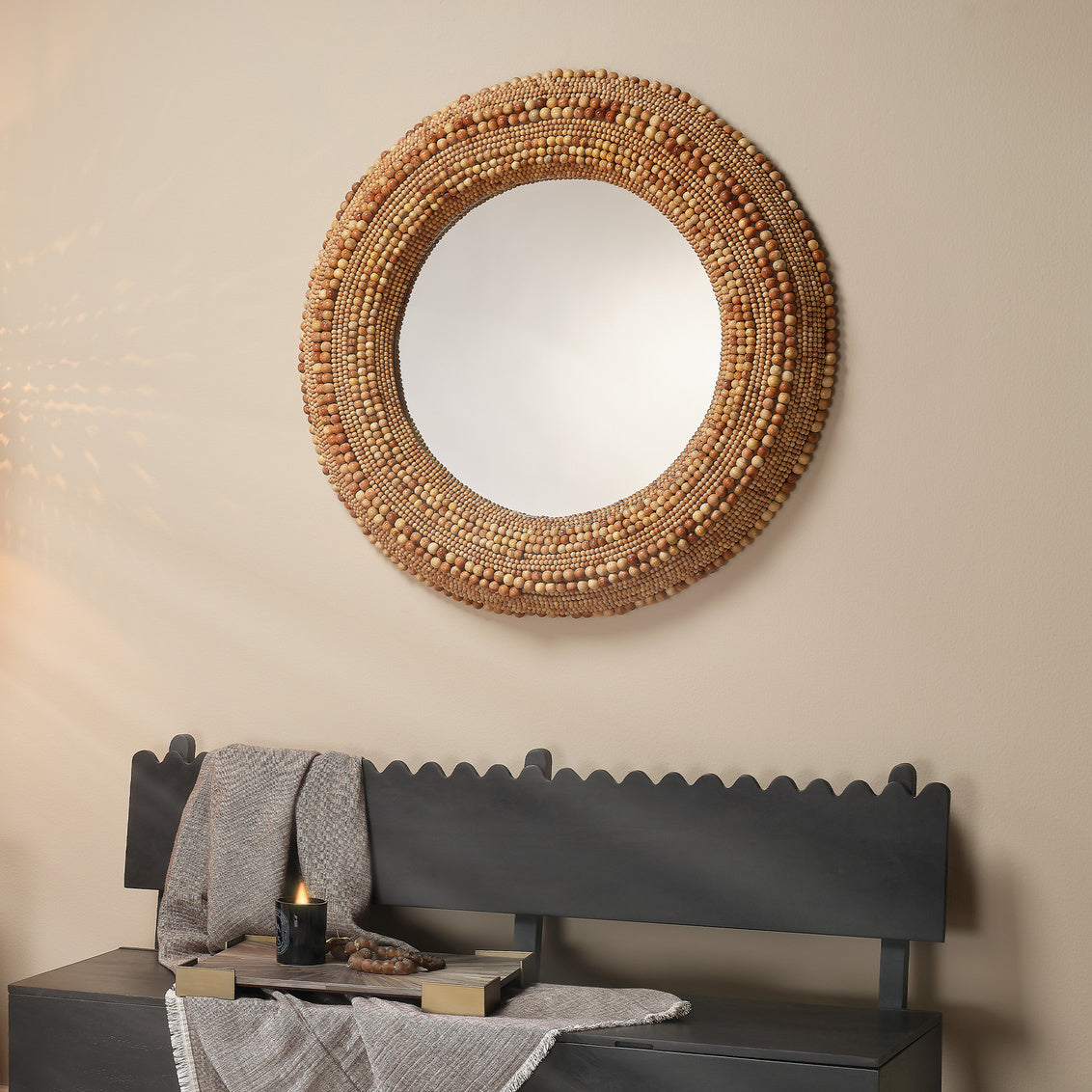 Strand Beaded Mirror