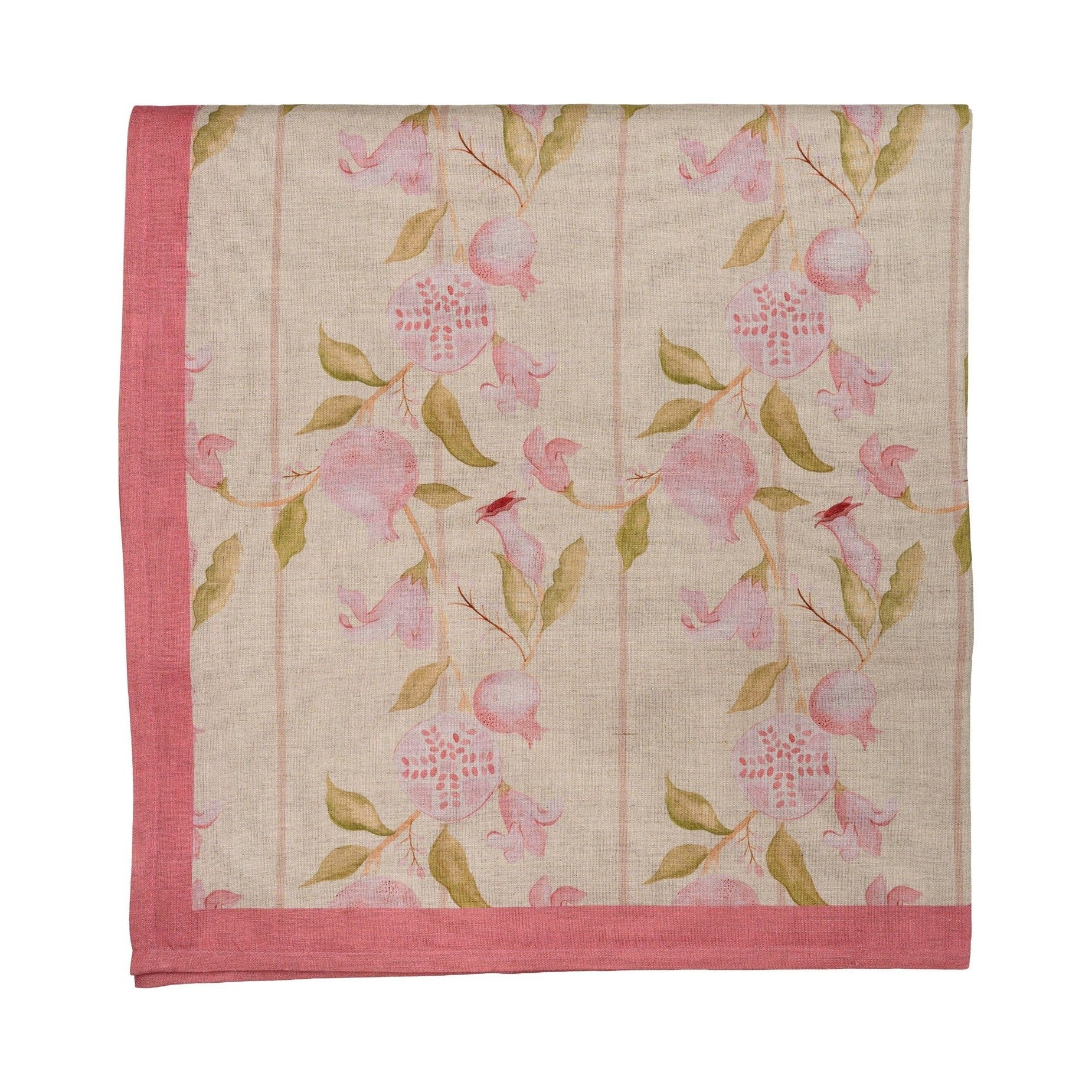 Pink & Green Pomegranate Tablecloth