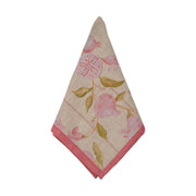 Pomegranate Pink & Green Napkin, Set of 8