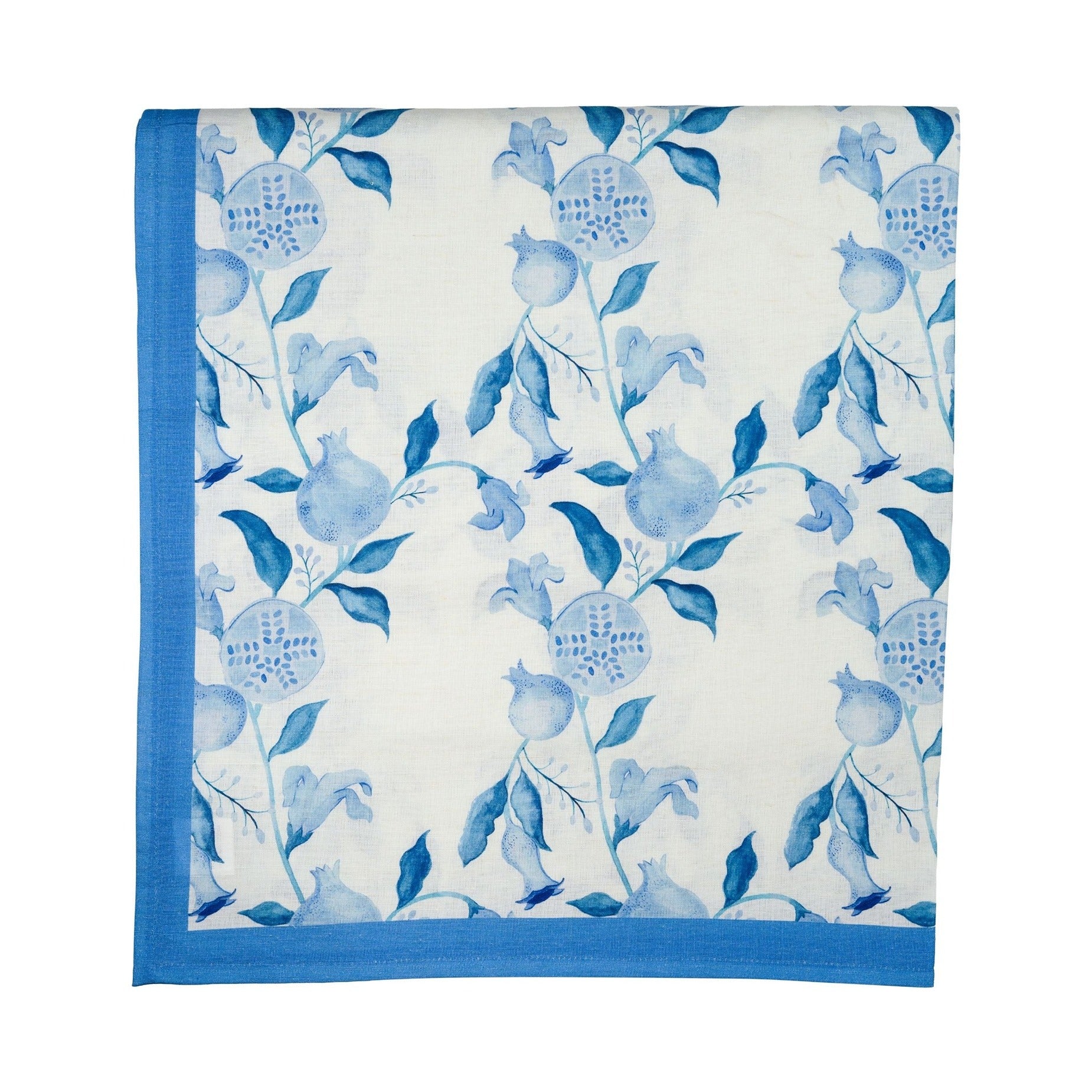 Blue & White Pomegranate Tablecloth