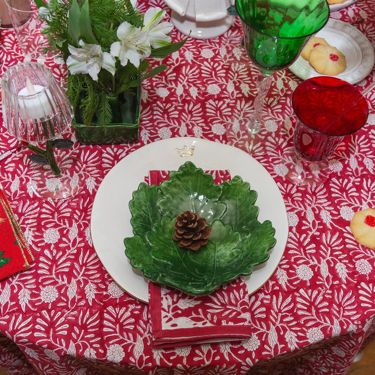 Cabana Tablecloth, Red Sunset