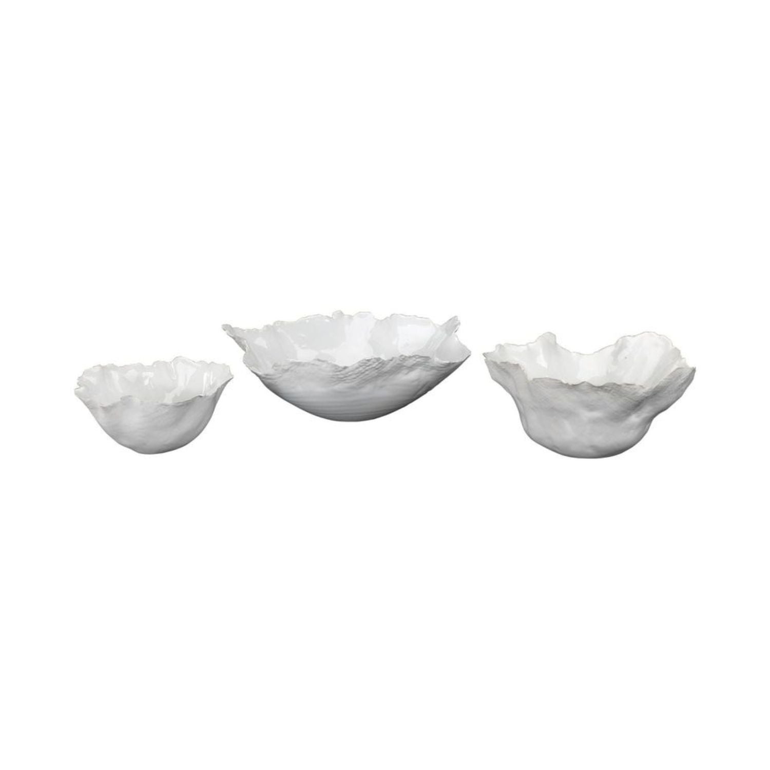 Fleur Ceramic Bowls, Set of 3