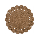 Cotswolds Jute Placemat, With Natural Scalloped Edge