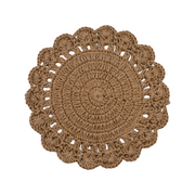 Cotswolds Jute Placemat, With Natural Scalloped Edge