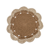 Cotswolds Jute Placemat, With Scalloped Ivory Edge, Set of 4