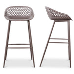 Aurelia Outdoor Barstool - Grey Set Of Two