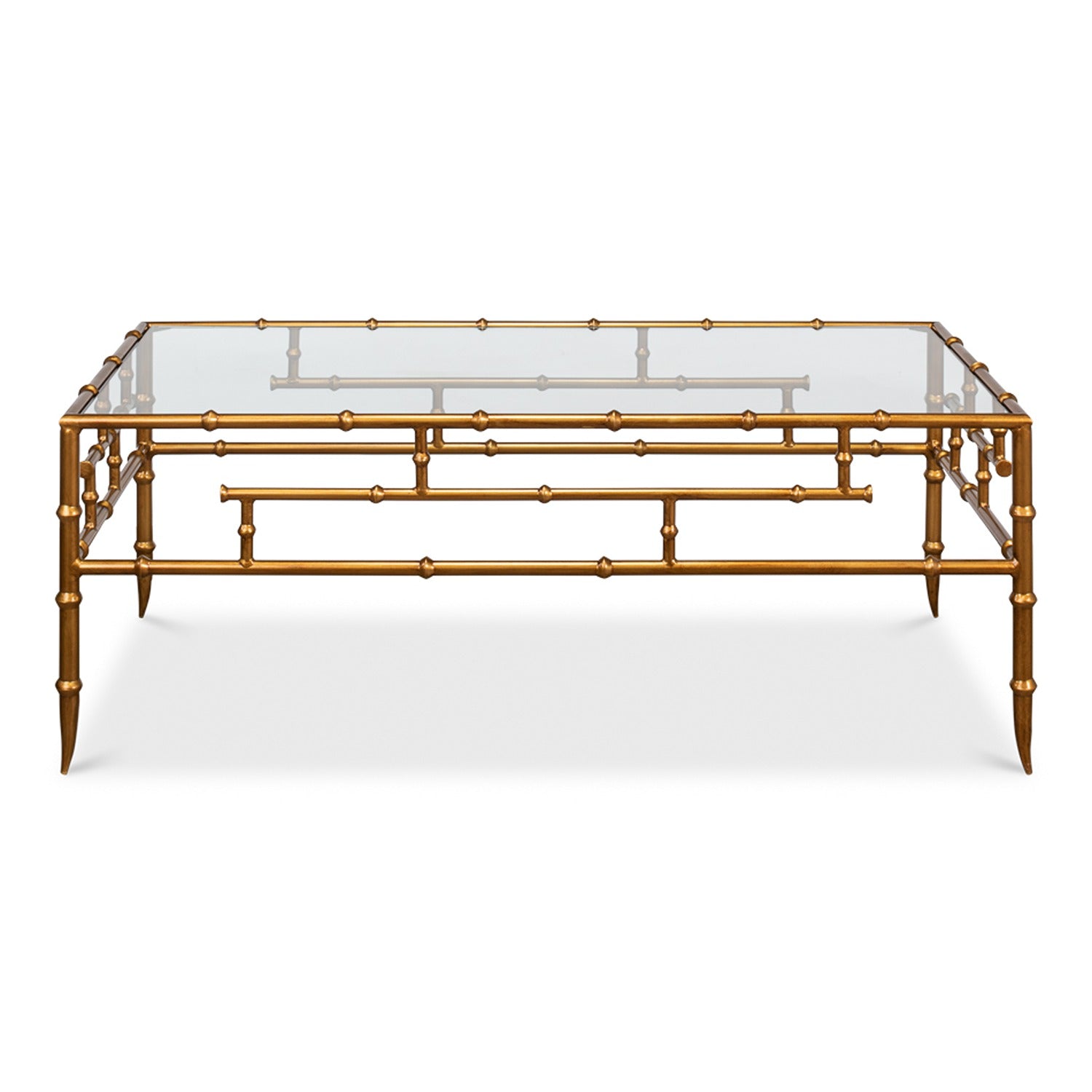 Faux Bamboo Metal Coffee Table