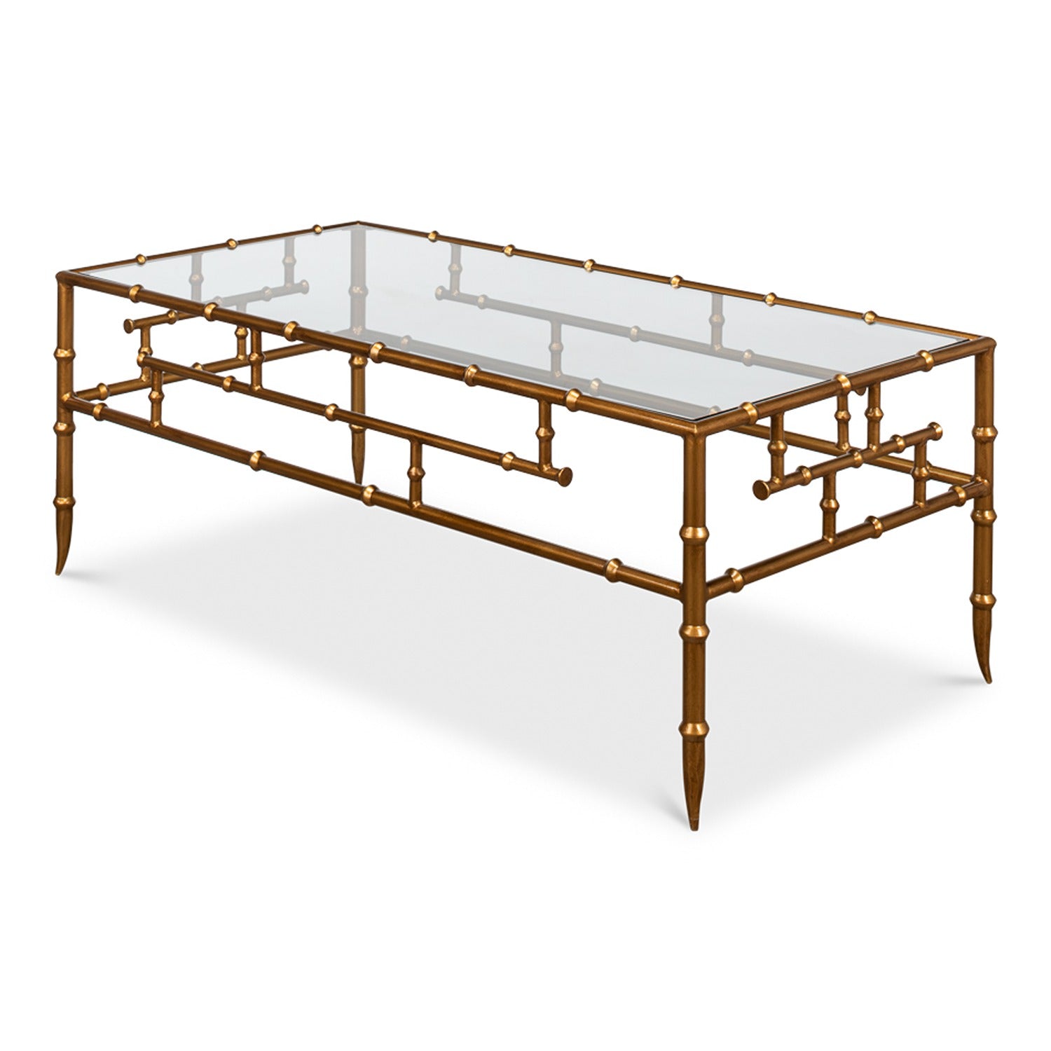 Faux Bamboo Metal Coffee Table