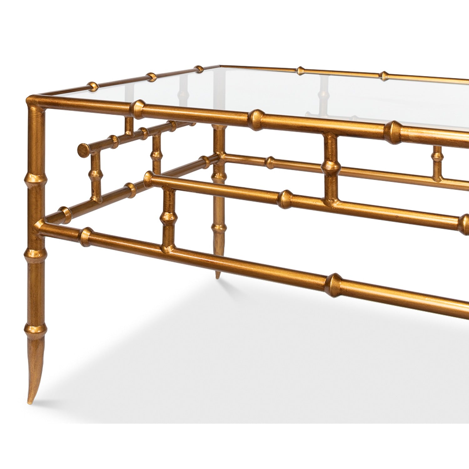 Faux Bamboo Metal Coffee Table